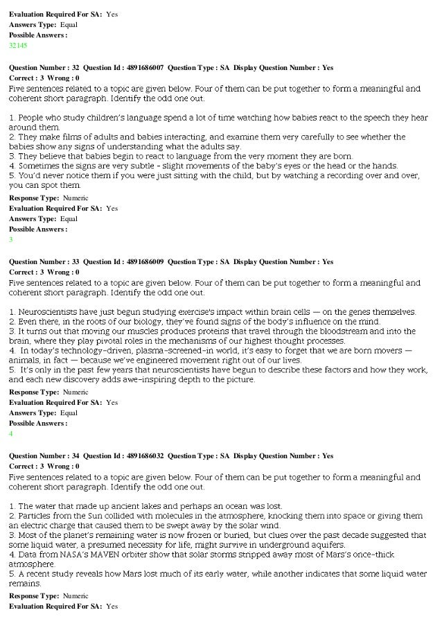 Cat Previous Year Question Paper Pdf